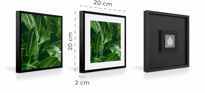 Black Polymer Frame dimension in sizes