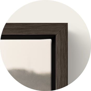 Dark brown wood Chocolate oak floating frame