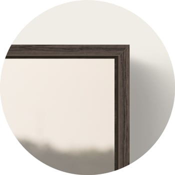 Dark brown wood Chocolate oak floating frame