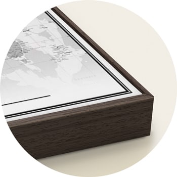 Dark brown wood Chocolate oak floating frame