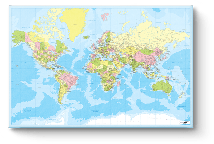 Canvas print World map